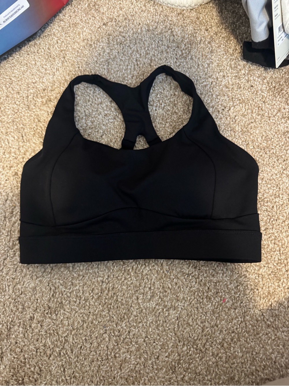 black sports bra